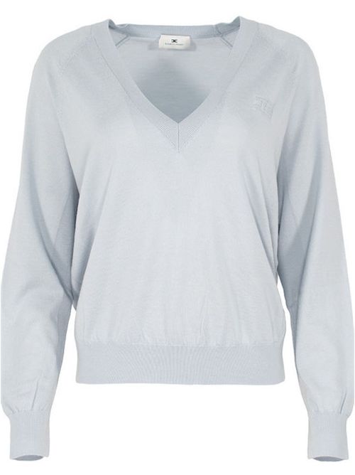 WOOL SWEATER WITH LOGO ELISABETTA FRANCHI | MK34S57E2EA7 Starlight
